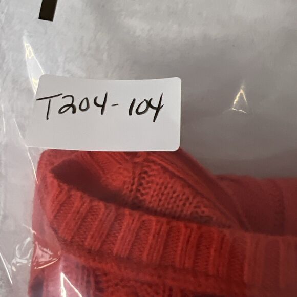 Banana Republic Sweater Womens XS Red Cable Knit Long Sleeve Scoop Neck Pullover - Picture 12 of 12